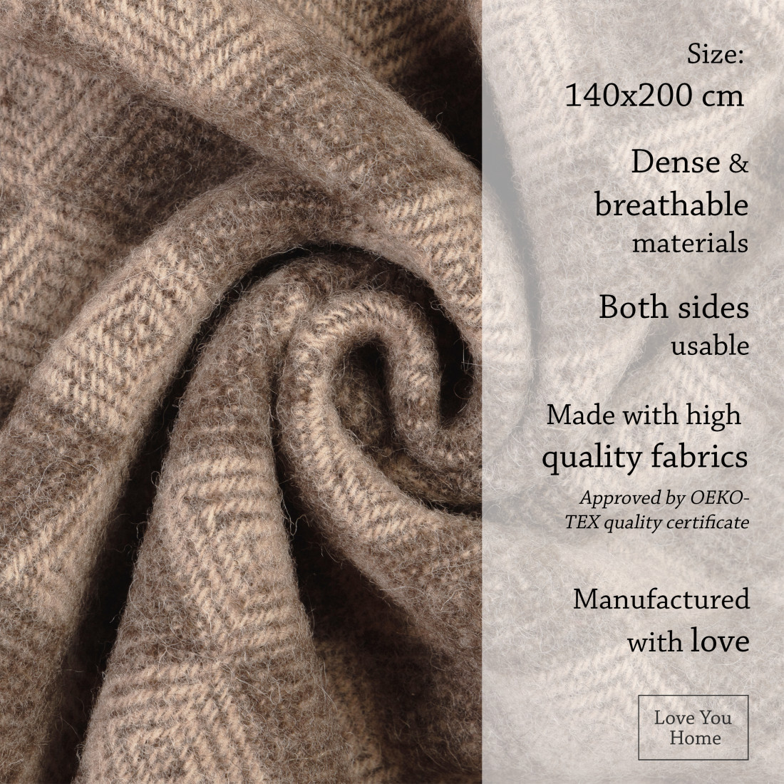 Couverture en laine vierge avec motif losange · 3