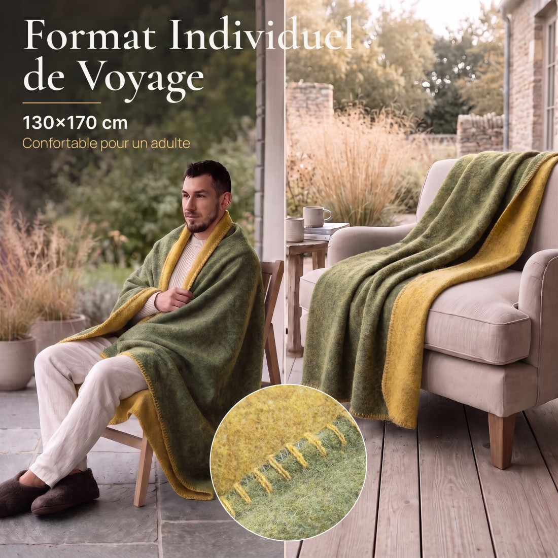 Couverture réversible 100 % laine · 4