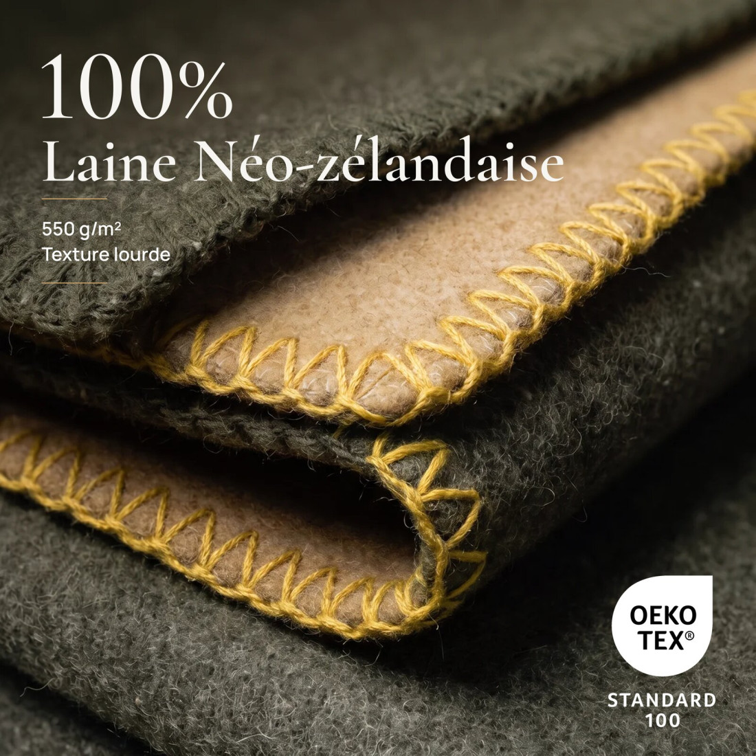 Couverture réversible 100 % laine · 3
