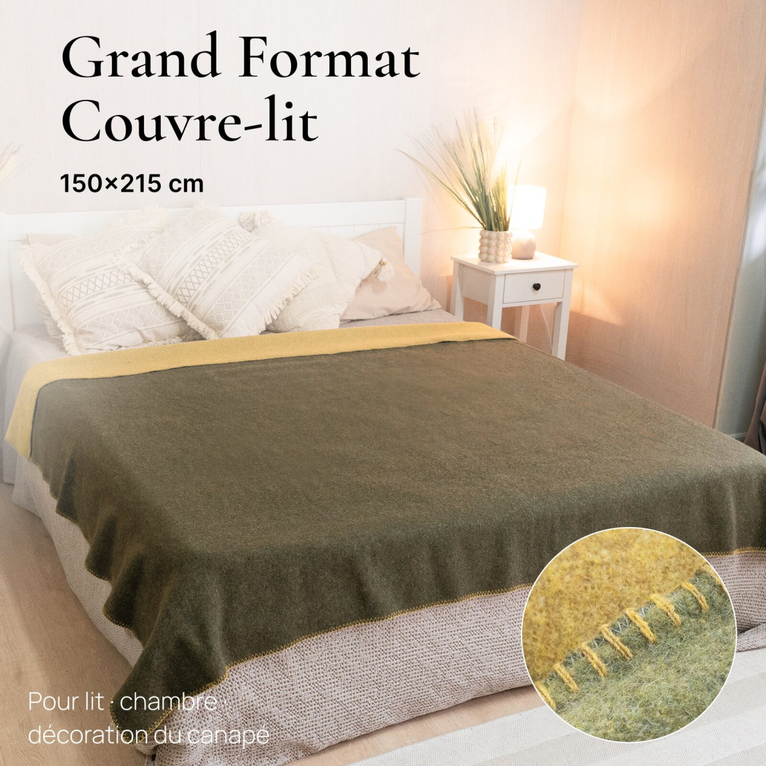 Couverture réversible 100 % laine · 4