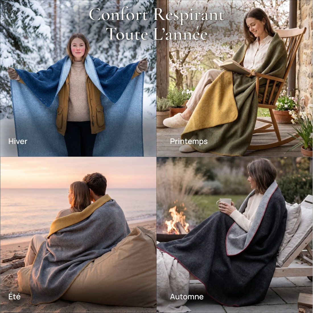Couverture réversible 100 % laine · 6