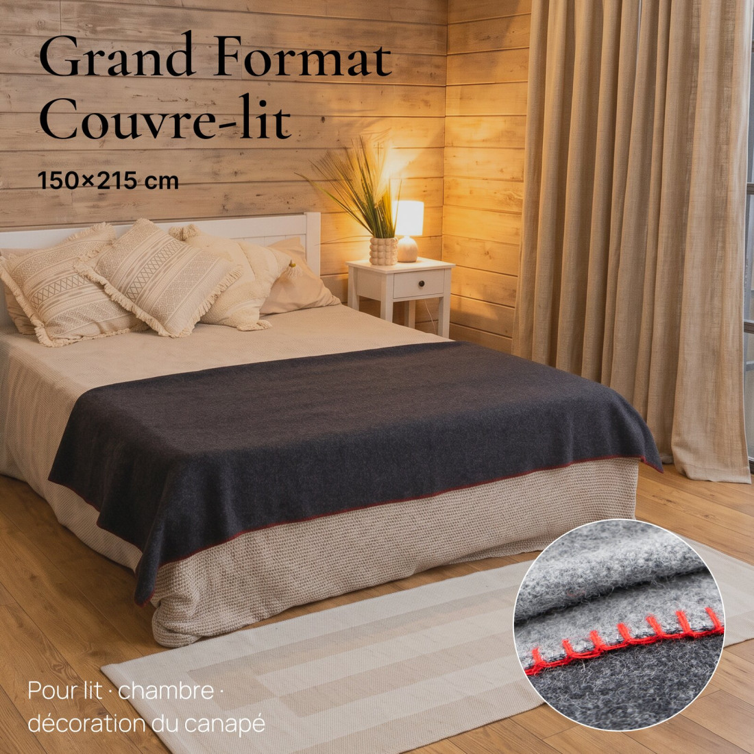 Couverture réversible 100 % laine · 4
