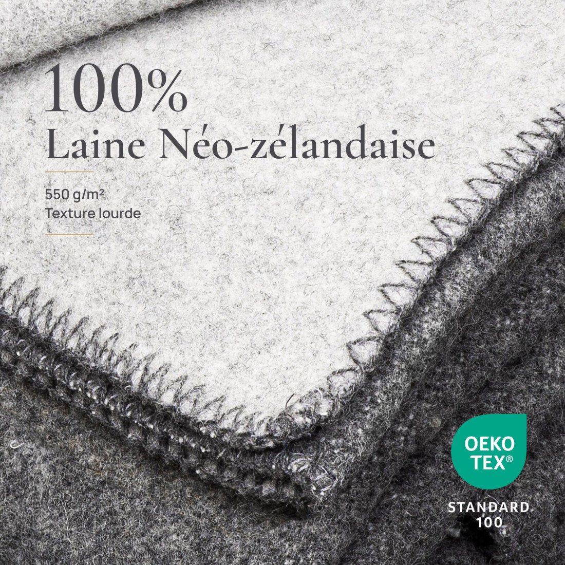 Couverture réversible 100 % laine · 3