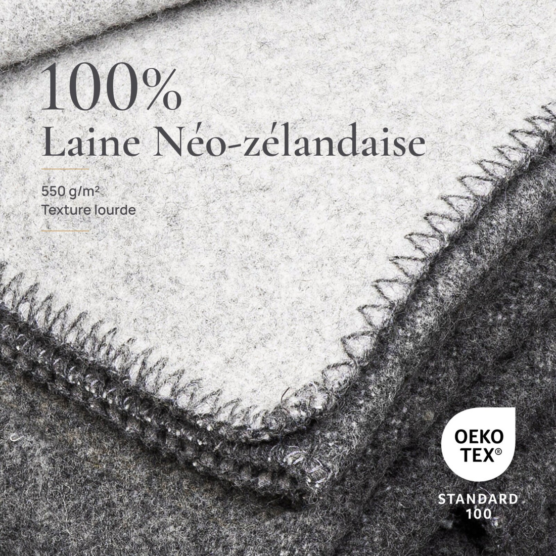 Couverture réversible 100 % laine · 3