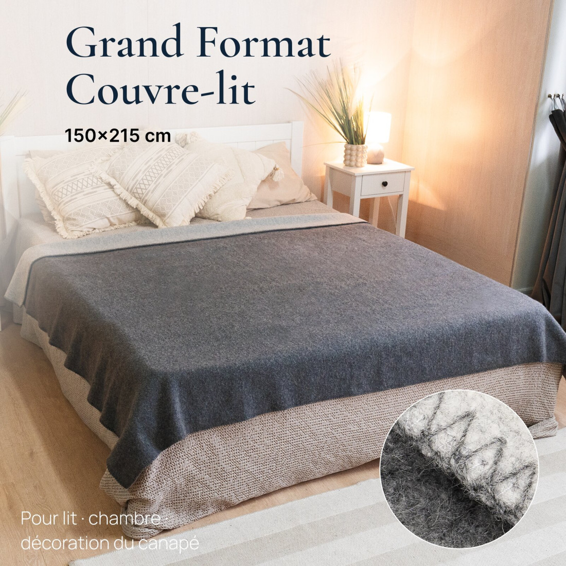 Couverture réversible 100 % laine · 4