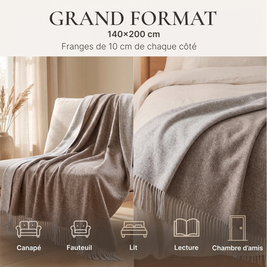 Couverture réversible en laine mérinos · 4