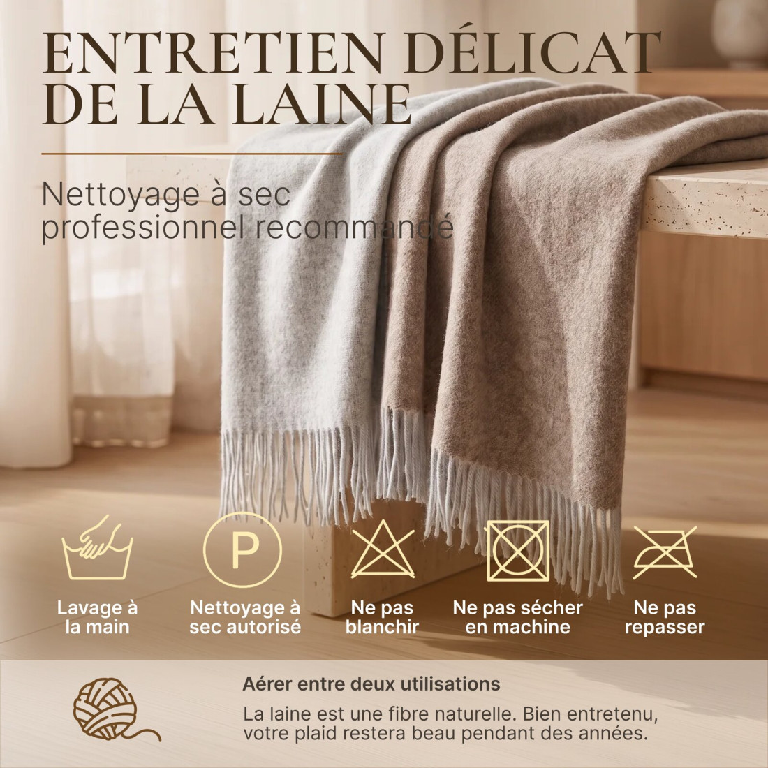 Couverture réversible en laine mérinos · 9
