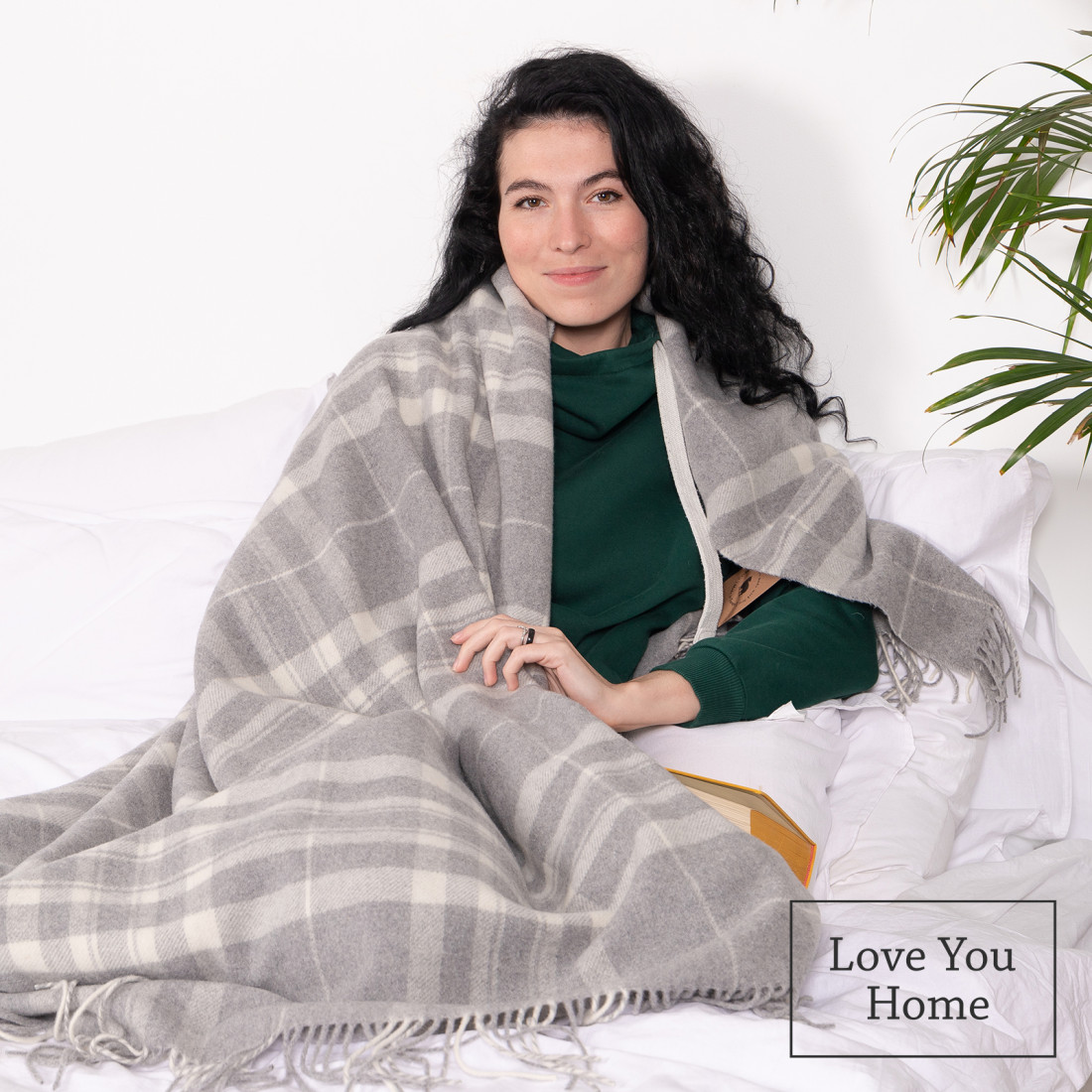 Couverture en laine de cachemire avec motif tartan · 5