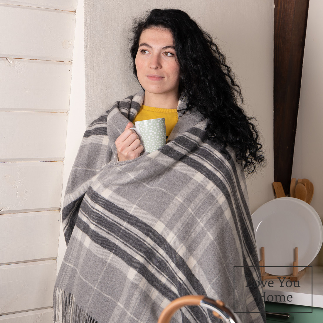 Couverture en Laine Cachemire avec Mérinos Tartan · 4