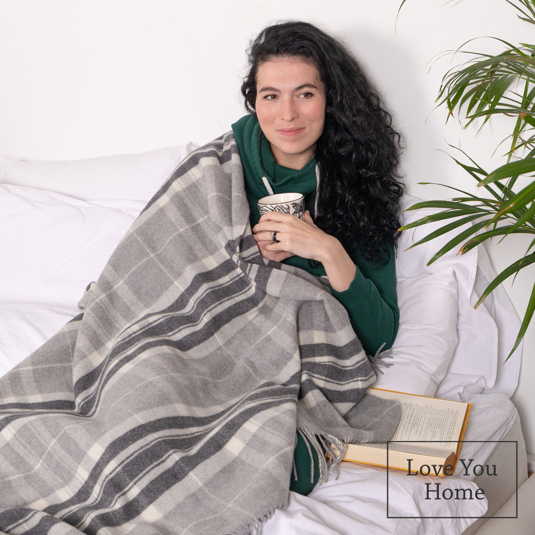 Couverture en Laine Cachemire avec Mérinos Tartan · 5