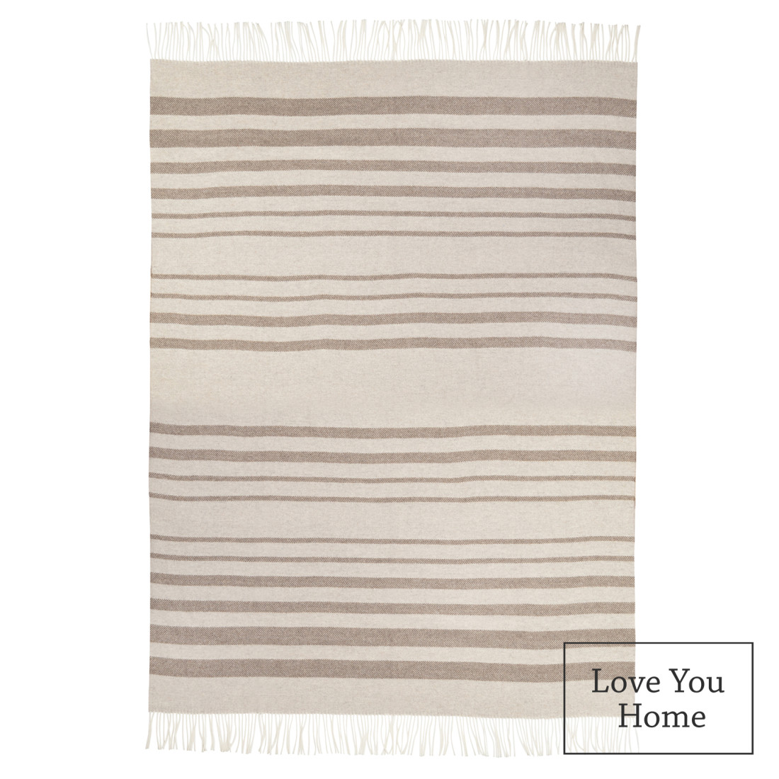 Couverture en laine de cachemire avec rayures Merino · 4