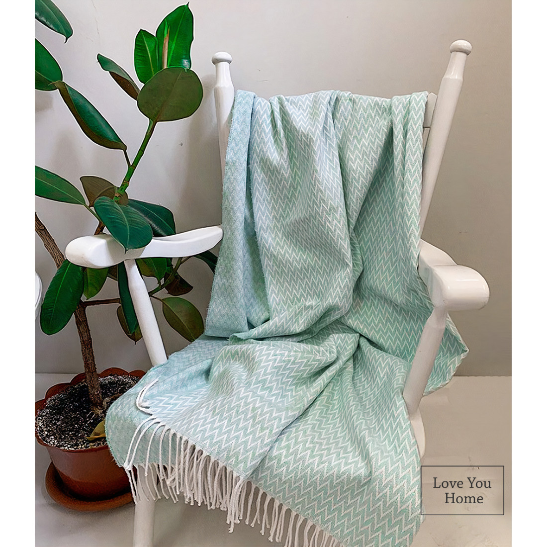 Couverture en coton avec coins Chevron · 6