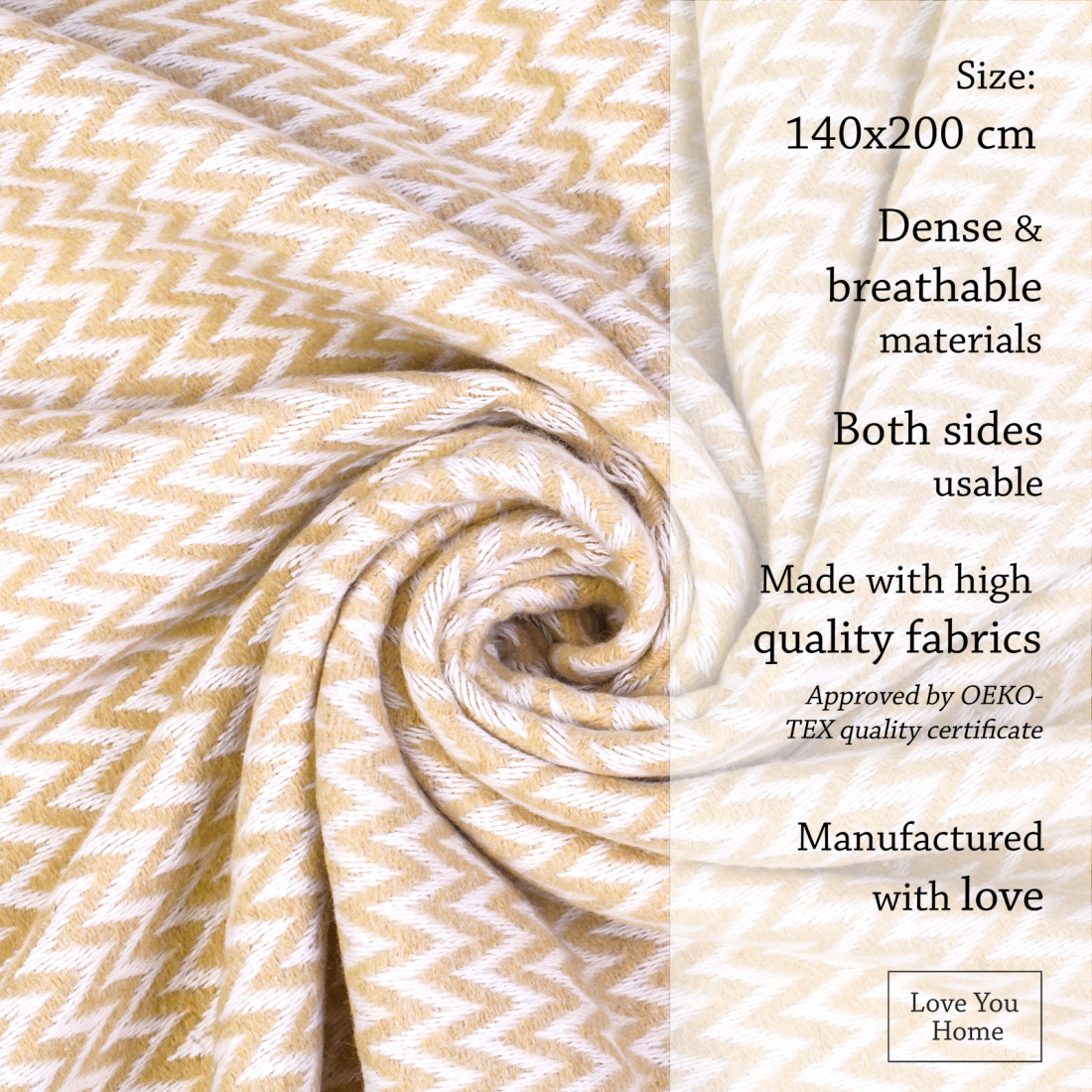 Couverture en coton avec coins Chevron · 4