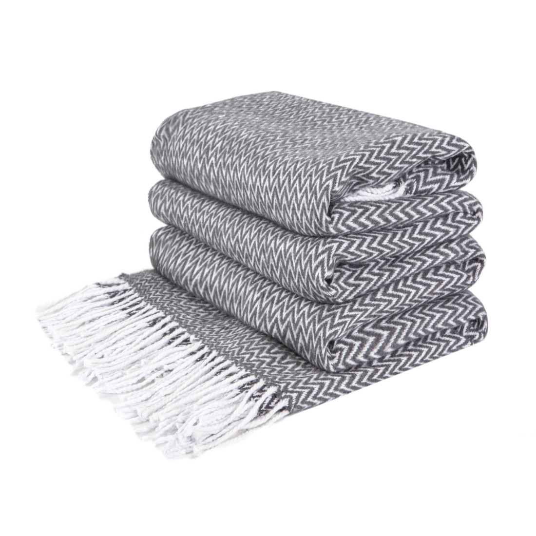 Couverture en Coton Coins Chevron