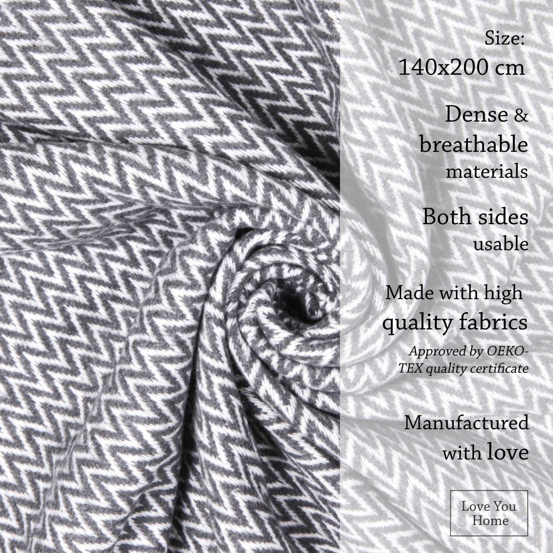 Couverture en Coton Coins Chevron · 4