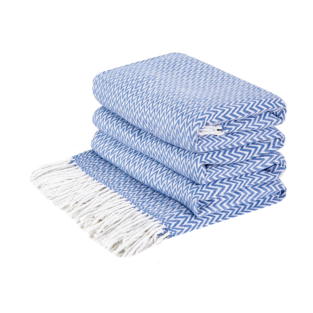Couverture en Coton Coins Chevron