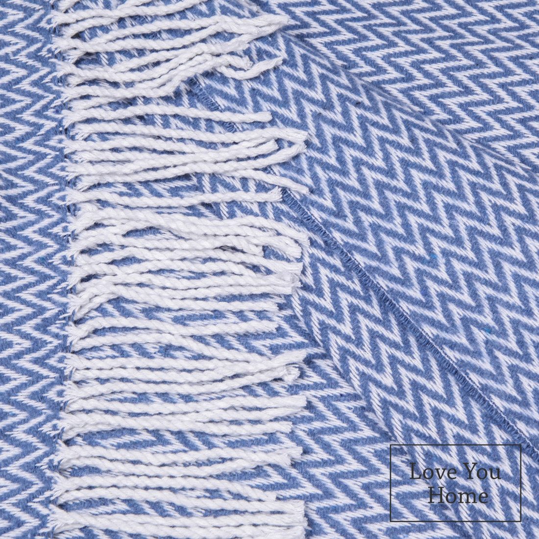 Couverture en Coton Coins Chevron · 2