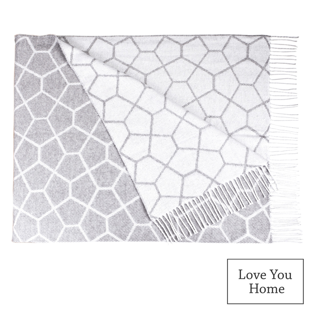 Couverture en coton motif filet · 2