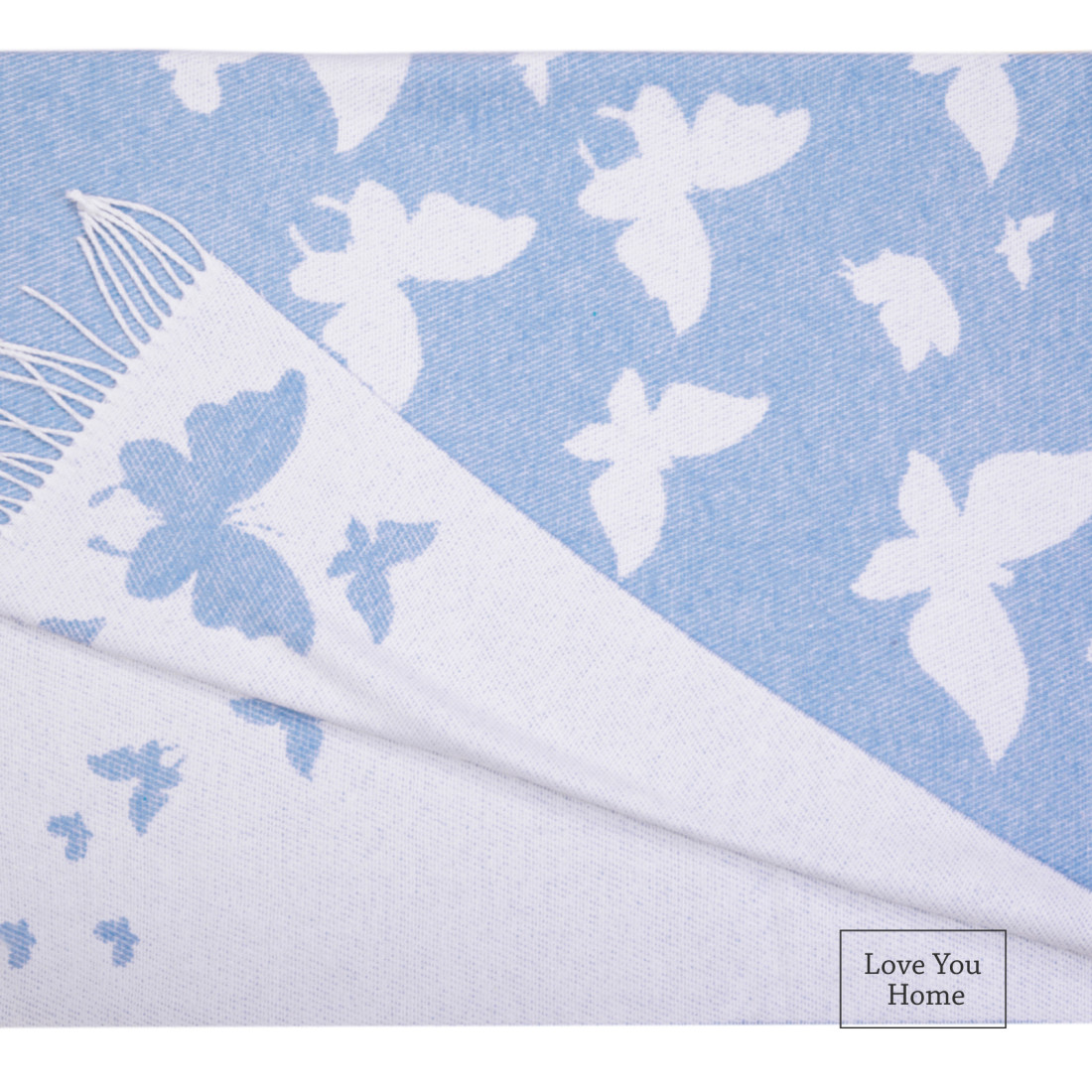 Couverture en coton papillons · 2