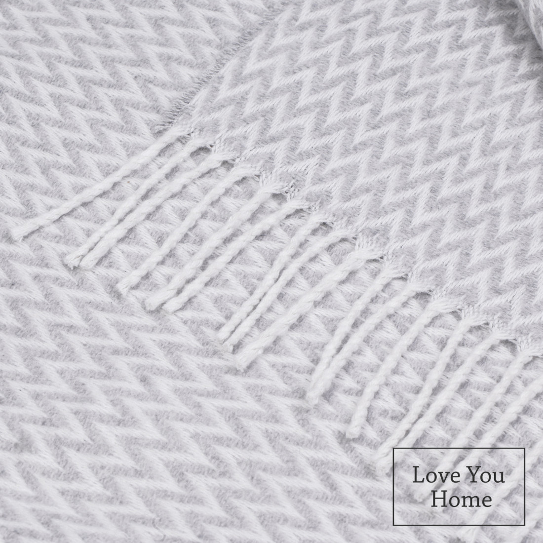 Couverture en coton Coins Chevron · 2