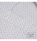 Couverture en coton Coins Chevron LoveYouHome (140x200 cm / Gris clair - Blanc)