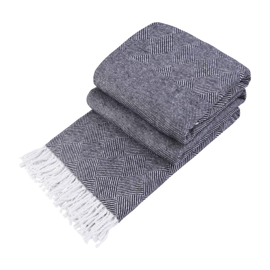 Couverture en Coton Carrés & Losanges