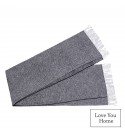 Couverture en Coton Carrés & Losanges LoveYouHome (140x200 cm / Gris Foncé - Blanc)