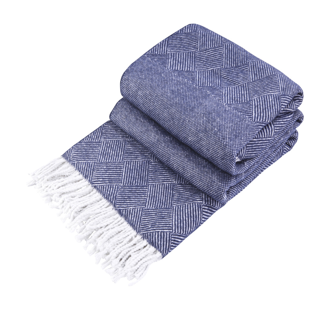 Couverture en Coton Carrés & Losanges