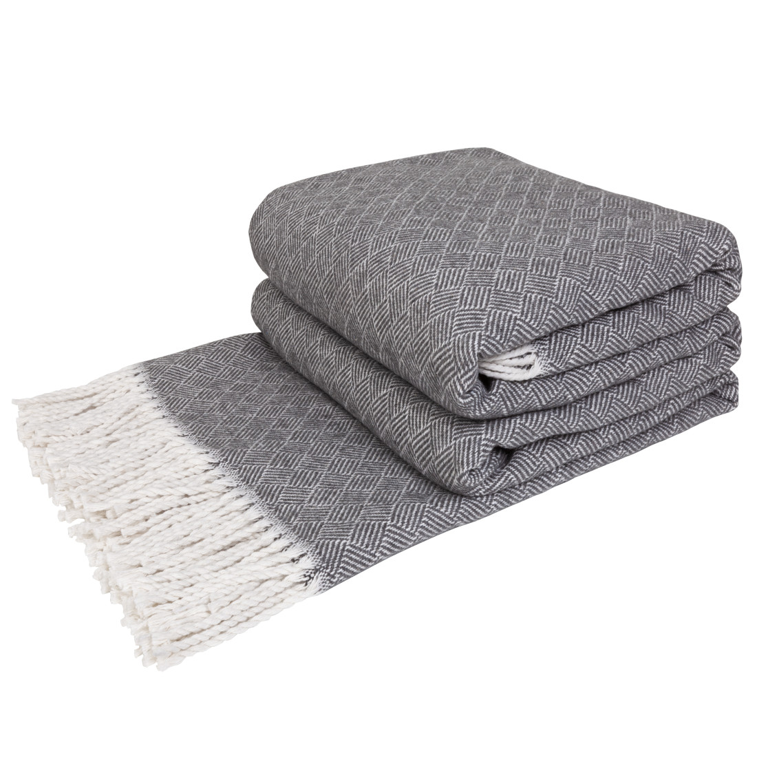 Couverture en coton diagonale