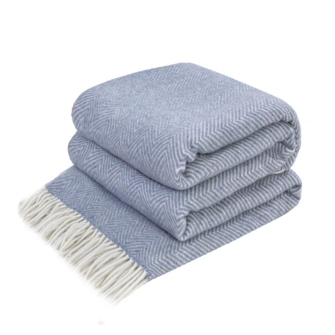 Couverture en laine mérinos coins Chevron