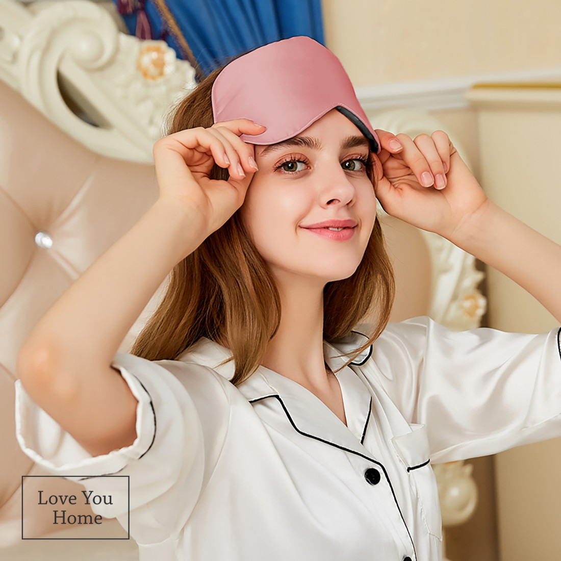 Masque de sommeil en soie avec bouchons d'oreilles · 2